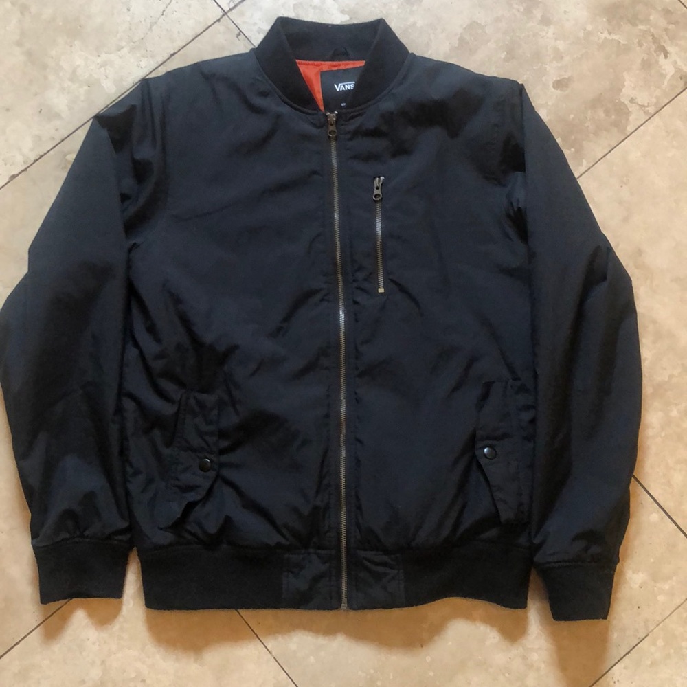 Vans Black Bomber Jacket Size Small